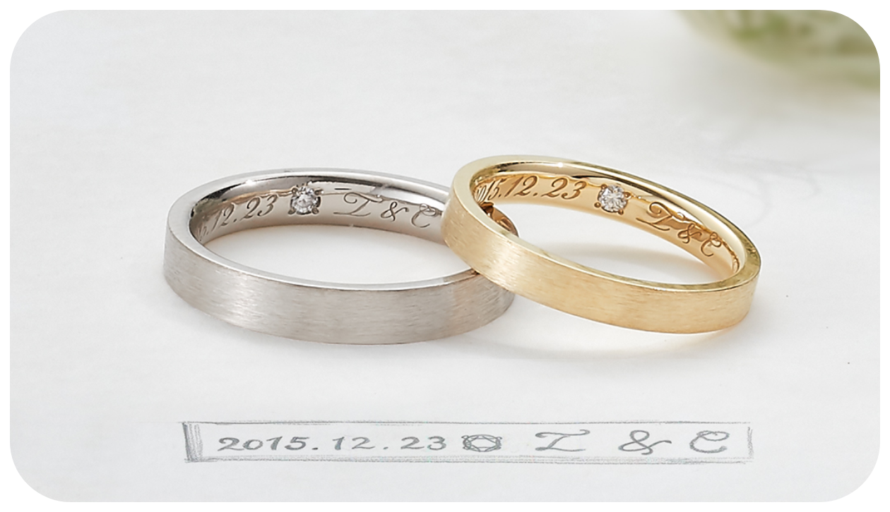 手作り結婚指輪の参考写真