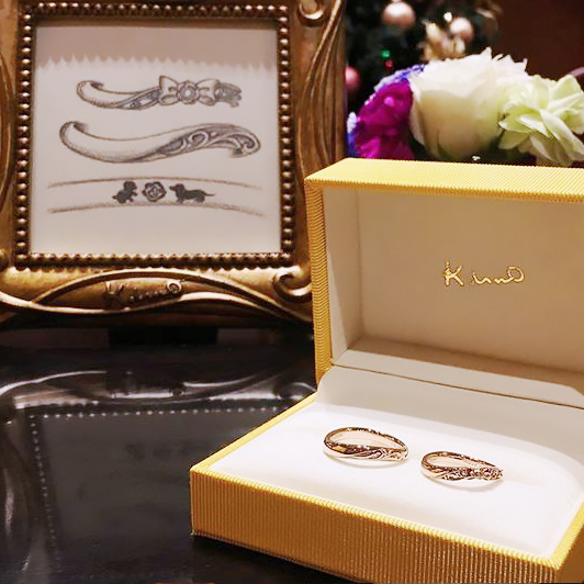 2 22ねこの日 ペットのモチーフを施した結婚指輪 銀座ブライダルギャラリー店 K Uno Blog 結婚指輪 婚約指輪 オーダーメイドのケイウノ